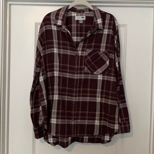 Old Navy Boyfriend Plaid Flannel